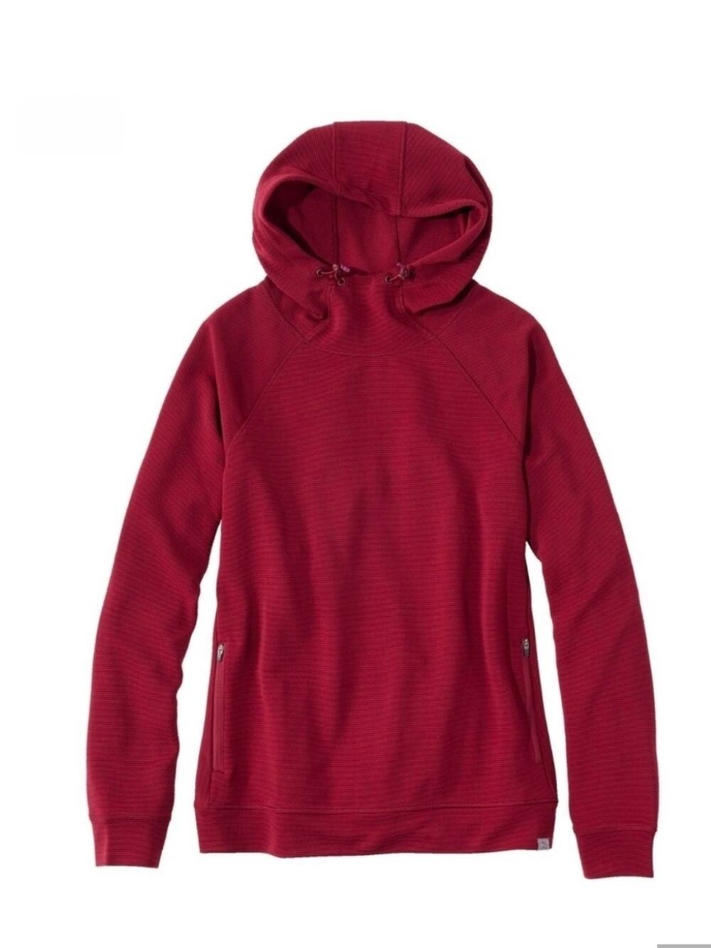LL Bean NEW venture stretch ottoman hoodie maroon wine outdoor gorpcore XS hike